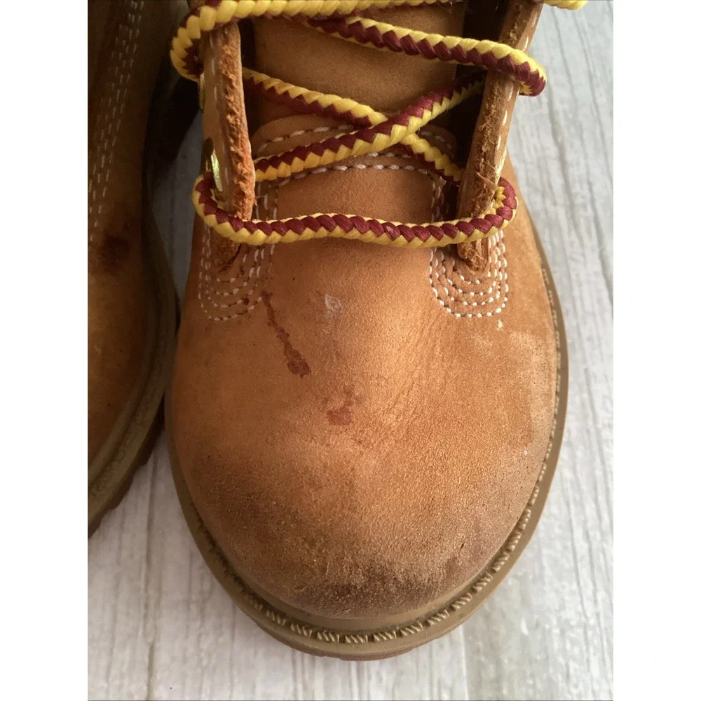 Timberland Toddler Nubuck Leather Lug Sole Lace Up Ankle Boots Brown Size 5 M US